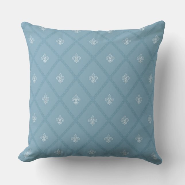 Fleur-de-lis pattern throw pillow (Front)