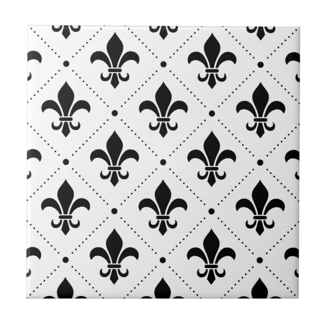 Fleur De Lis Pattern Tile (Front)