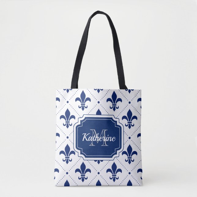 Fleur-de-lis Pattern Tote Bag (Front)