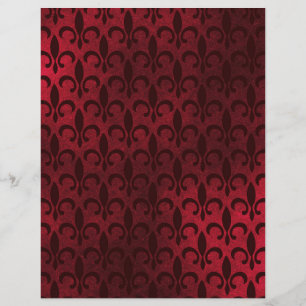 Fleur de Lis Patterned Scrapbook Ephemera