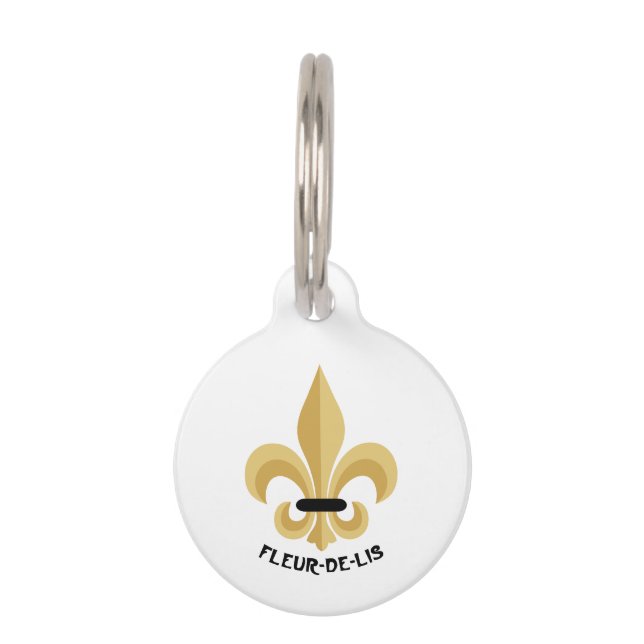 Fleur-De-Lis Pet Tag (Front)