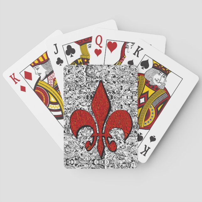 fleur de lis playing cards (Back)
