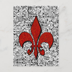 fleur de lis postcard