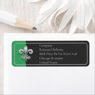Fleur De Lis Return Address Label