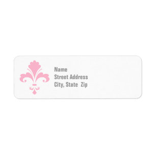 Fleur de lis rose clair
