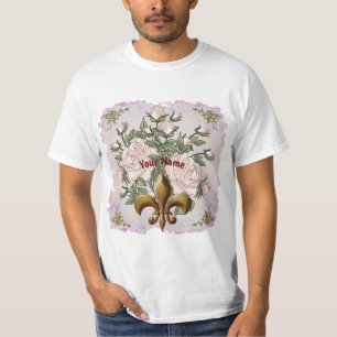 Fleur De Lis Rose t-shirts