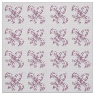 Fleur de Lis royal pink metallic  pattern Fabric