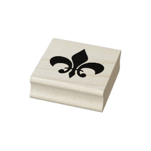 Fleur De Lis Rubber Craft Stamp