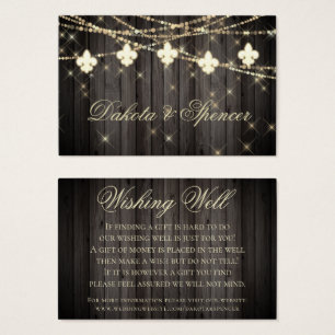 Fleur de Lis Rustic Lights   Wedding Wishing Well