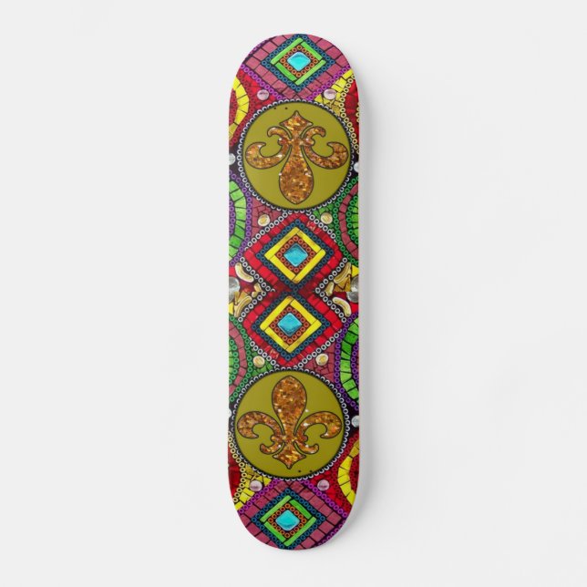 Fleur De Lis Skateboard abstrait la (Recto)