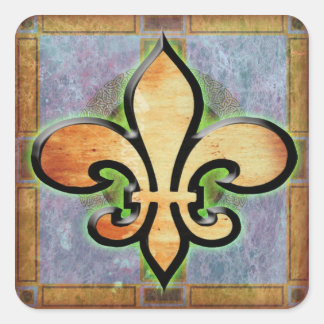 Fleur De Lis Square Sticker