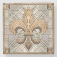 Fleur-de-lis - Stained glass mosaic art