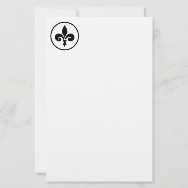 Fleur De Lis Stationery Paper (Front)