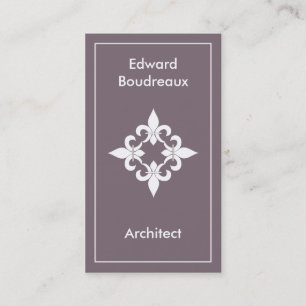 Fleur de Lis Steel Business Cards