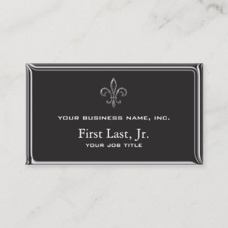 Fleur De Lis - Stripey 3D Style Business Card