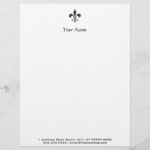 Fleur De Lis - Stripey Letterhead