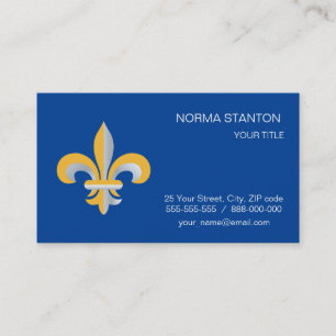 Fleur de Lis symbol Business Card