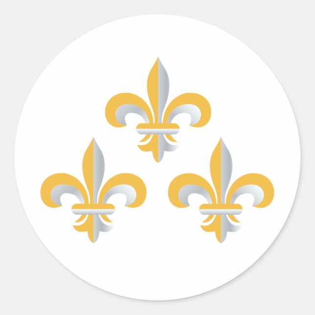 Fleur de Lis symbol Classic Round Sticker (Front)