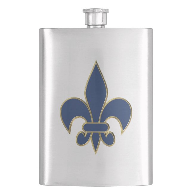 Fleur de Lis symbol Hip Flask (Front)