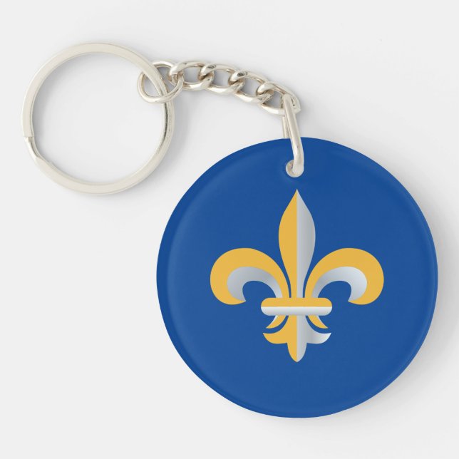 Fleur de Lis symbol Keychain (Front)