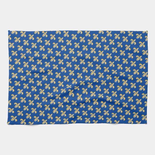 Fleur de Lis symbol Kitchen Towel (Horizontal)