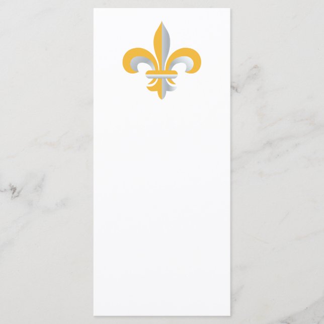 Fleur de Lis symbol Menu (Front)