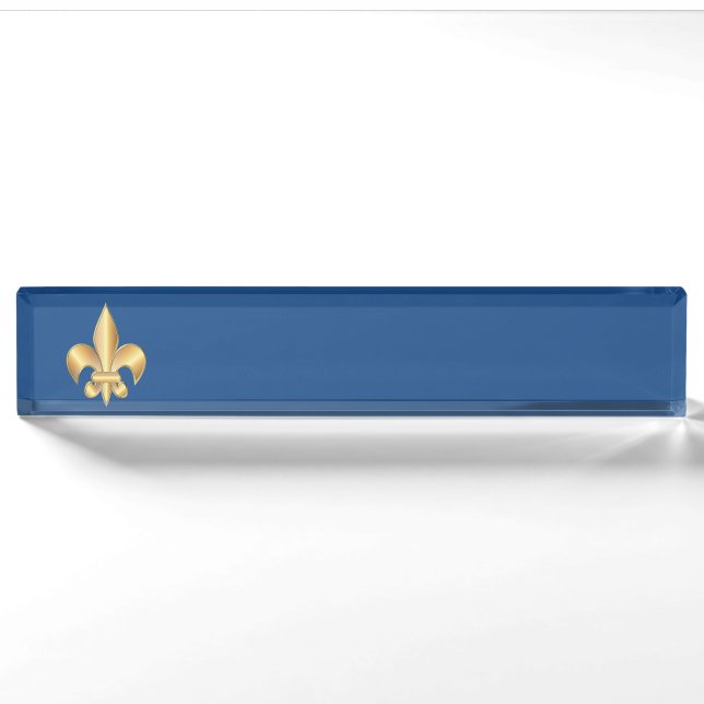 Fleur de Lis symbol Nameplate (Front)