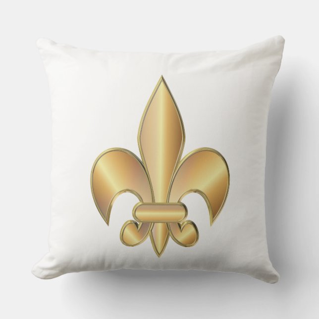 Fleur de Lis symbol Throw Pillow (Front)