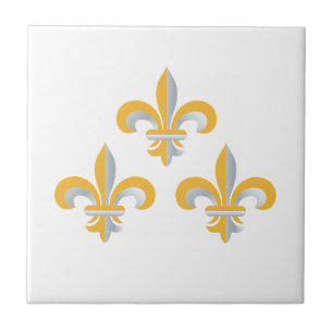Fleur de Lis symbol Tile