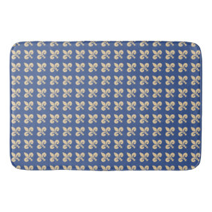Fleur-de-lis symbols bath mat