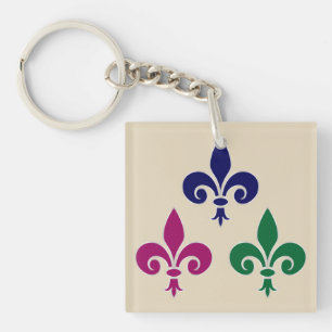 Fleur-de-lis symbols keychain