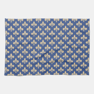 Fleur-de-lis symbols kitchen towel