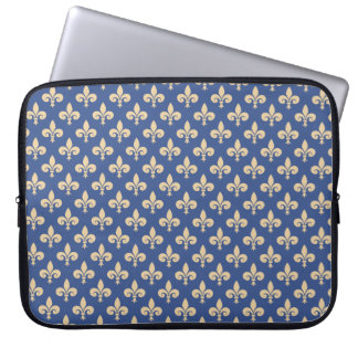 Fleur-de-lis symbols laptop sleeve