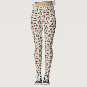 Fleur-de-lis symbols leggings
