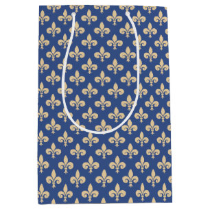 Fleur-de-lis symbols medium gift bag