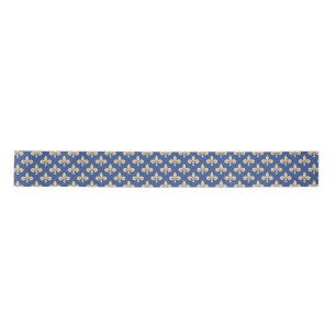 Fleur-de-lis symbols satin ribbon