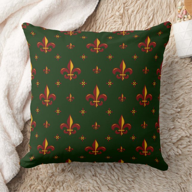 Fleur De Lis Throw Pillow (Blanket)