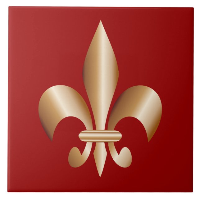 Fleur de lis tile (Front)