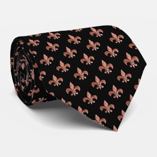 fleur de lis tiled pattern  neck tie