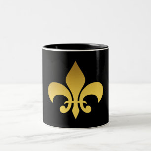 Fleur de lis Two-Tone coffee mug