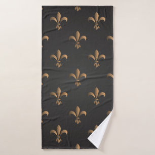 Fleur de lis, vintage,elegant,chic.classy,pattern, bath towel