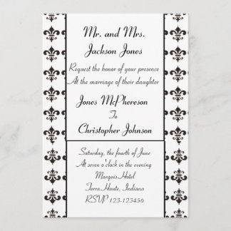 Fleur De Lis Wedding Invitation