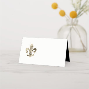 Fleur de Lis with Diamond Pattern Place Card