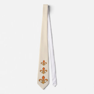 Fleur de Lis with rainbow shading Tie