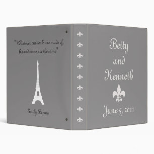 Fleur de Lise Binder in Smokey Greys