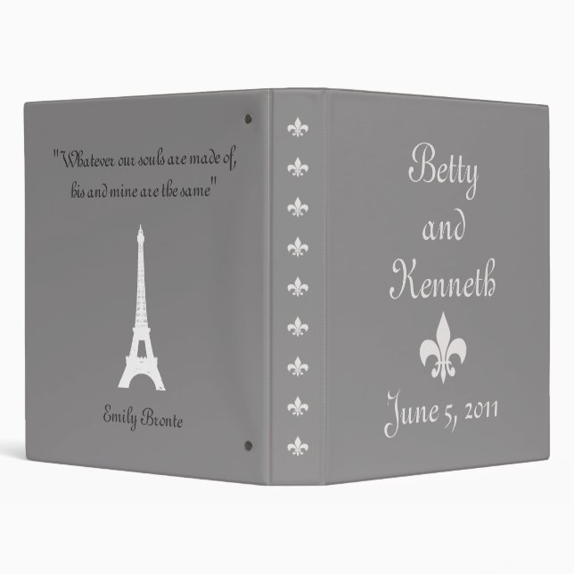 Fleur de Lise Binder in Smokey Greys (Background)