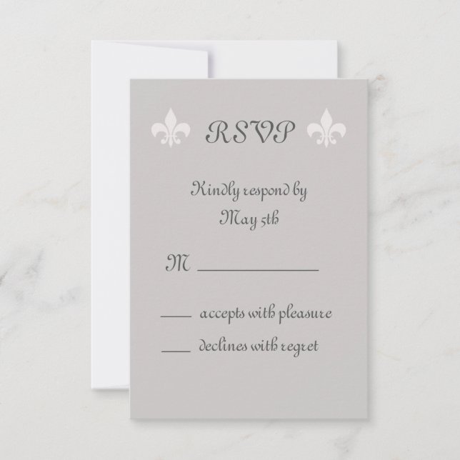 Fleur de Lise RSVP dans Smokey Gris (Devant)