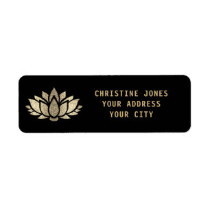 fleur de lotus de parties scintillant faux or sur 