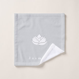 Fleur de lotus gris et blanc sur mesure