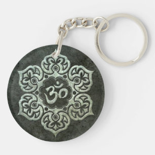 Fleur de Lotus OM avec l'effet en acier âgé
